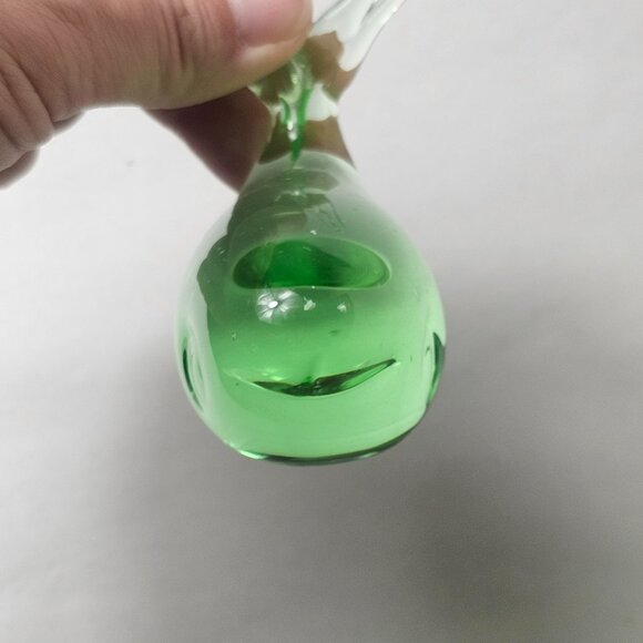 Handcrafted Green Art Glass Whale Figurine Paperweight Home Desk Decor - Picture 9 of 10